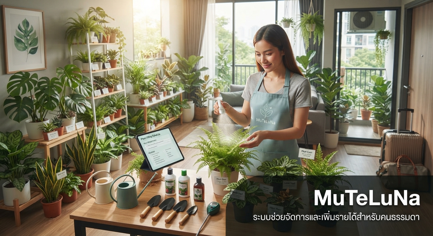 รับดูแลต้นไม้ในบ้าน/ออฟฟิศ (Plant Sitting)