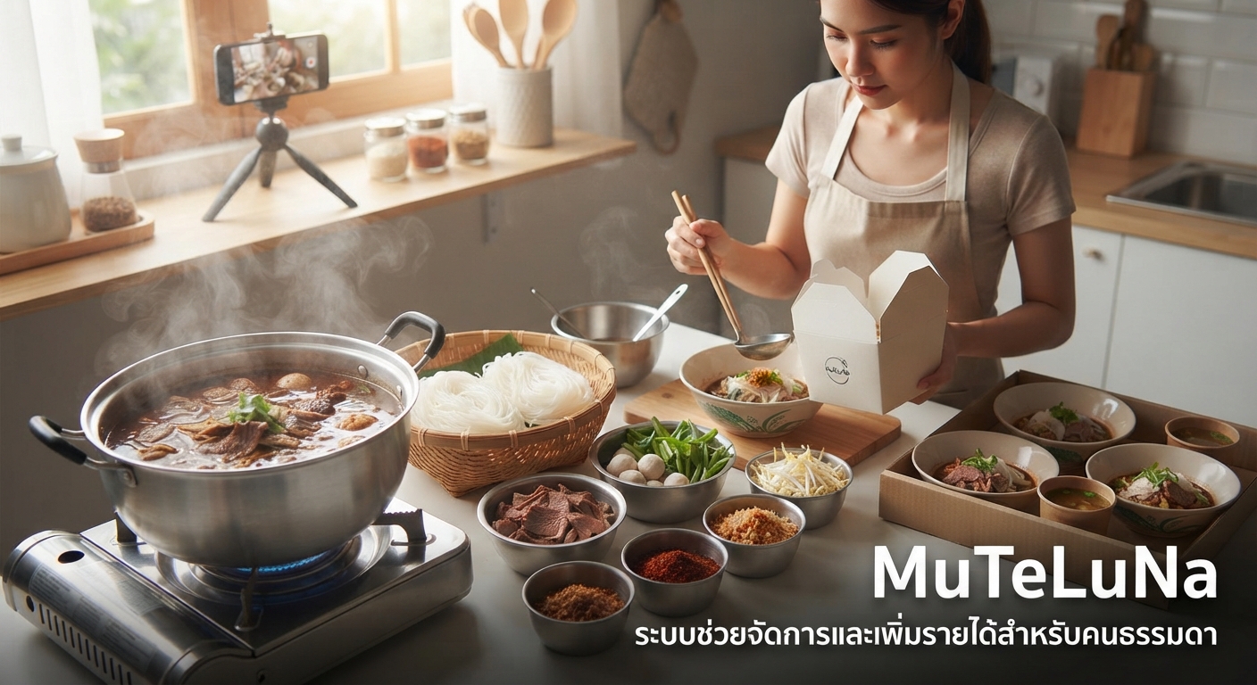 ทำก๋วยเตี๋ยวเรือขายเดลิเวอรี่ (ไม่ซื้อแฟรนไชส์)