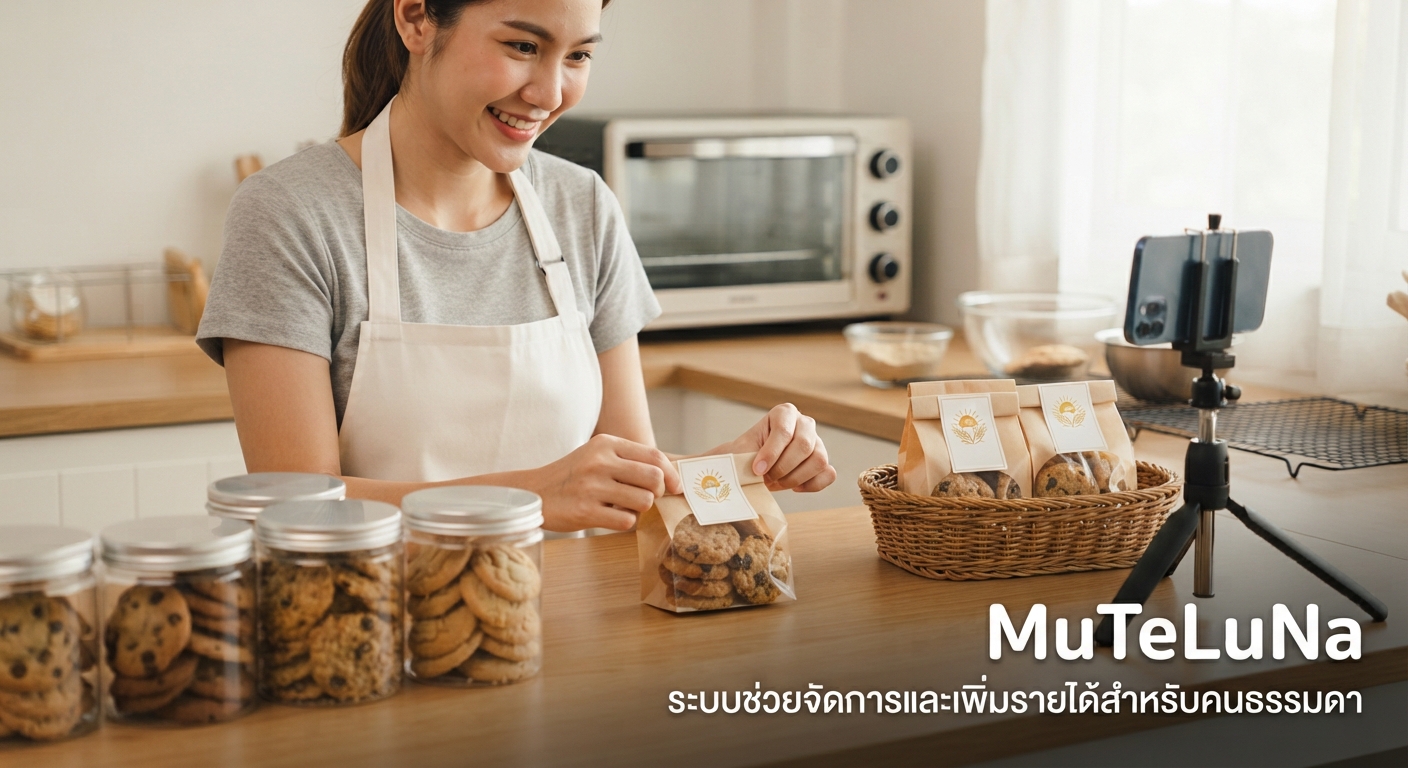 ทำคุกกี้/ขนมอบขายเดลิเวอรี่ (ไม่ซื้อแฟรนไชส์)