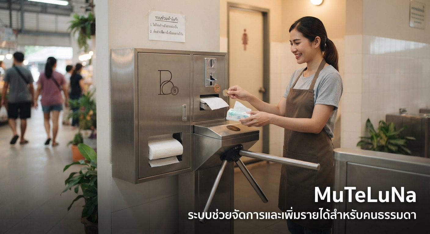 ตั้งตู้หยอดเหรียญกระดาษชำระห้องน้ำสาธารณะ