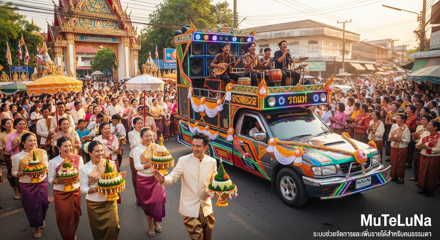 ให้เช่ารถแห่/รถขบวนงานบุญ-งานบวช-งานแต่ง