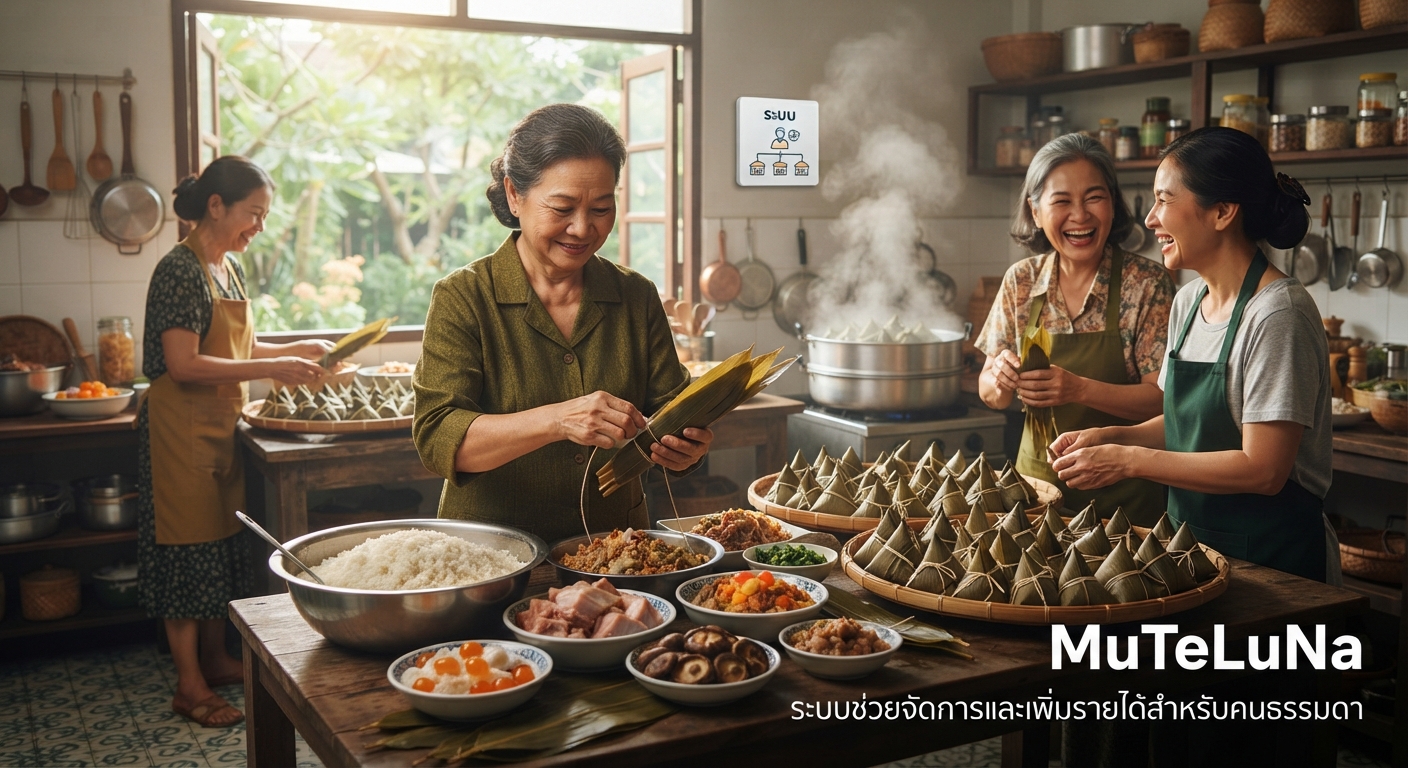 รับจ้างห่อบ๊ะจ่าง/ขนมพื้นบ้านตามเทศกาล (แรงงานฝีมือตามฤดูกาล)