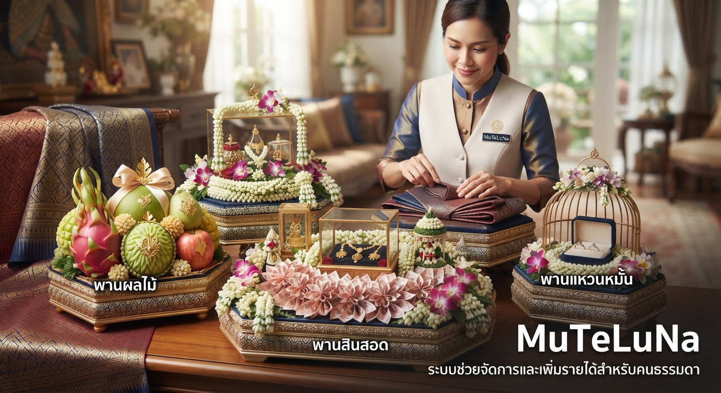 รับตกแต่งขันหมาก/พานสินสอดให้สวยงาม (ช่างฝีมือเฉพาะทาง)