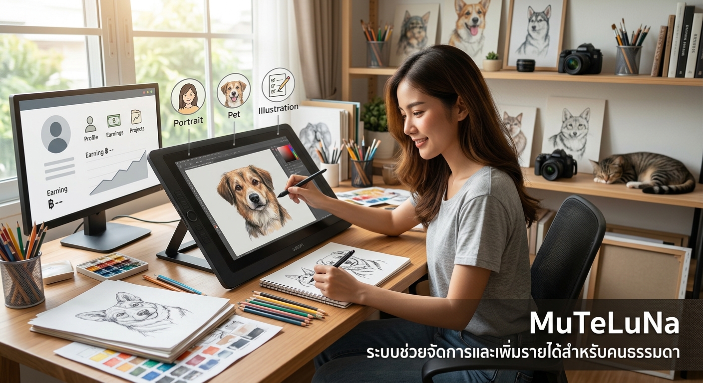 รับวาดภาพเหมือน/ภาพประกอบตามสั่ง
